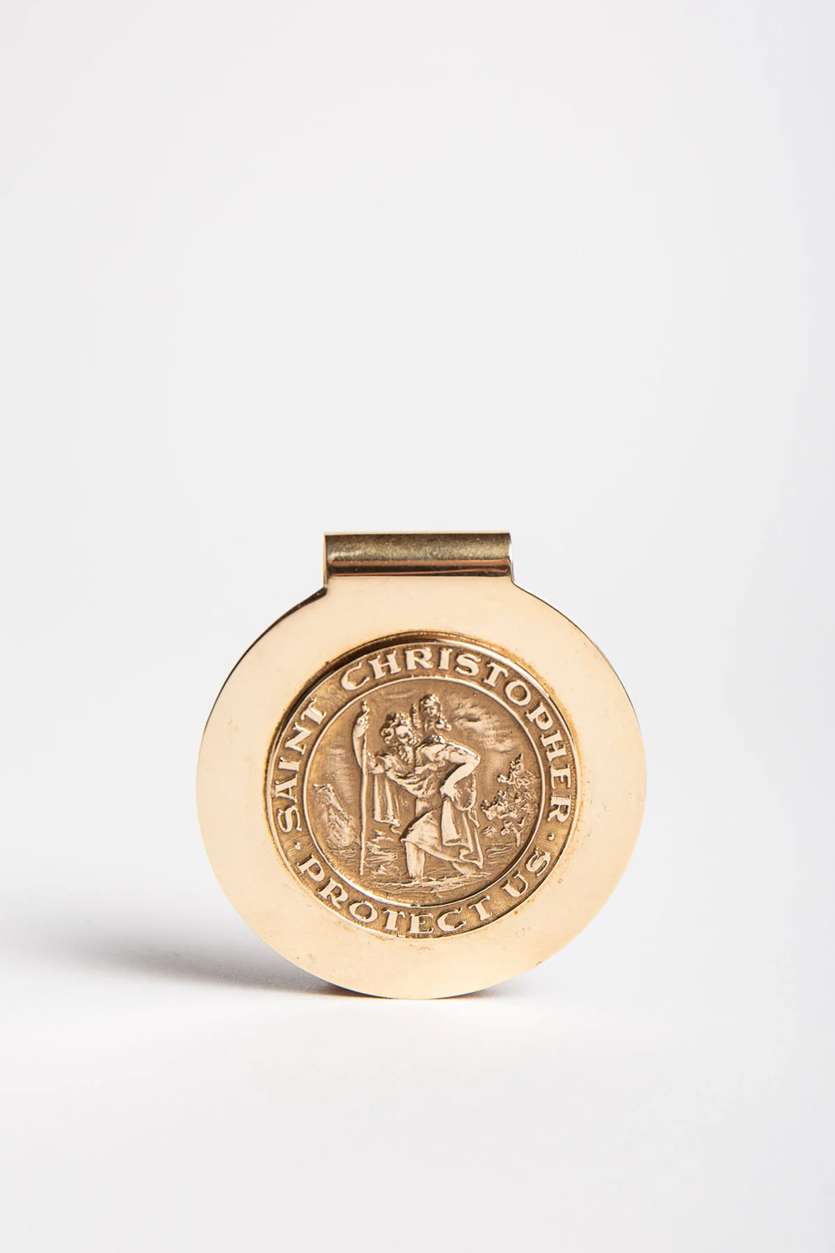 TIFFANY & CO. | 1970'S 14K ST.CHRISTOPHER MONEYCLIP