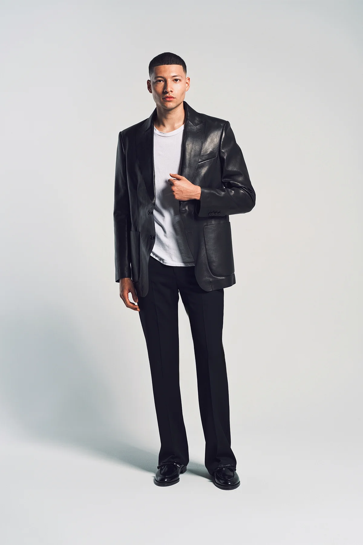 TOM FORD | BUTTERY LEATHER BONDED BLAZER