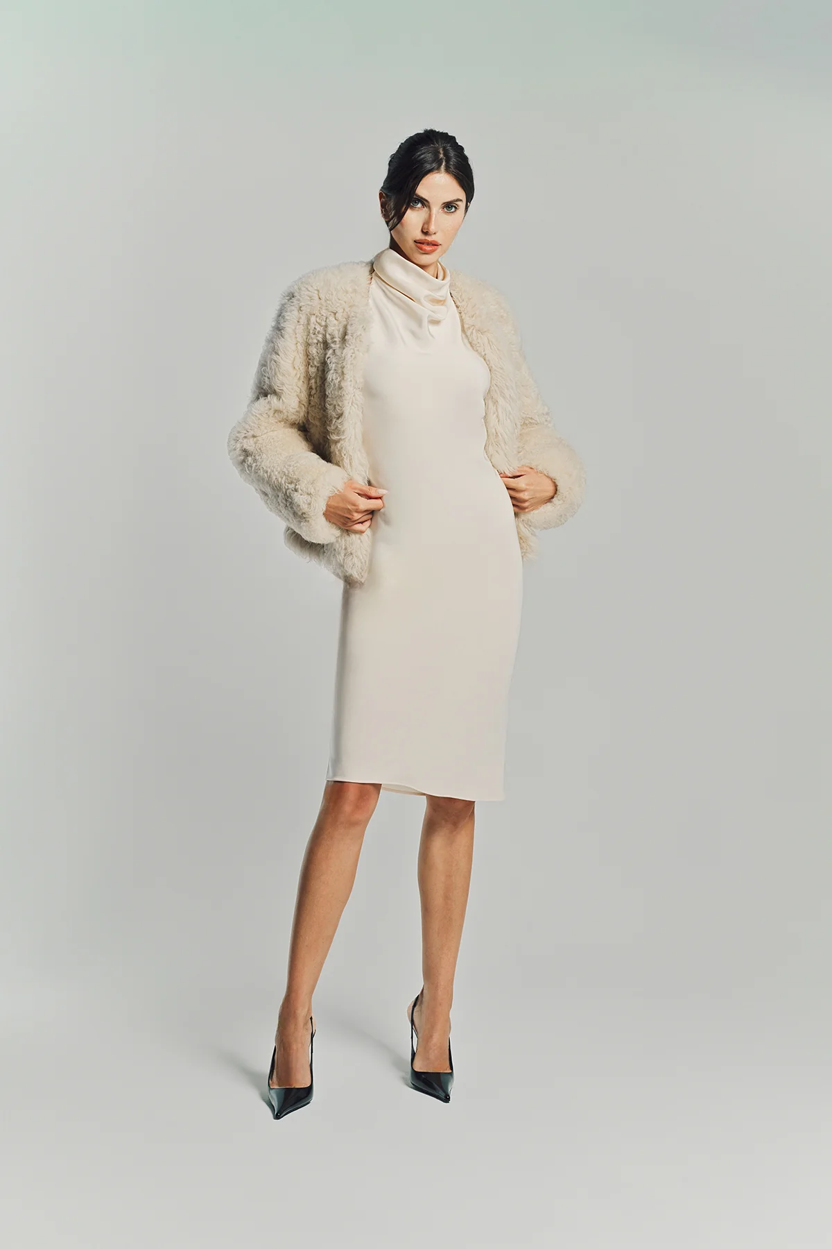TOM FORD | COLLARLESS SHEARLING JACKET