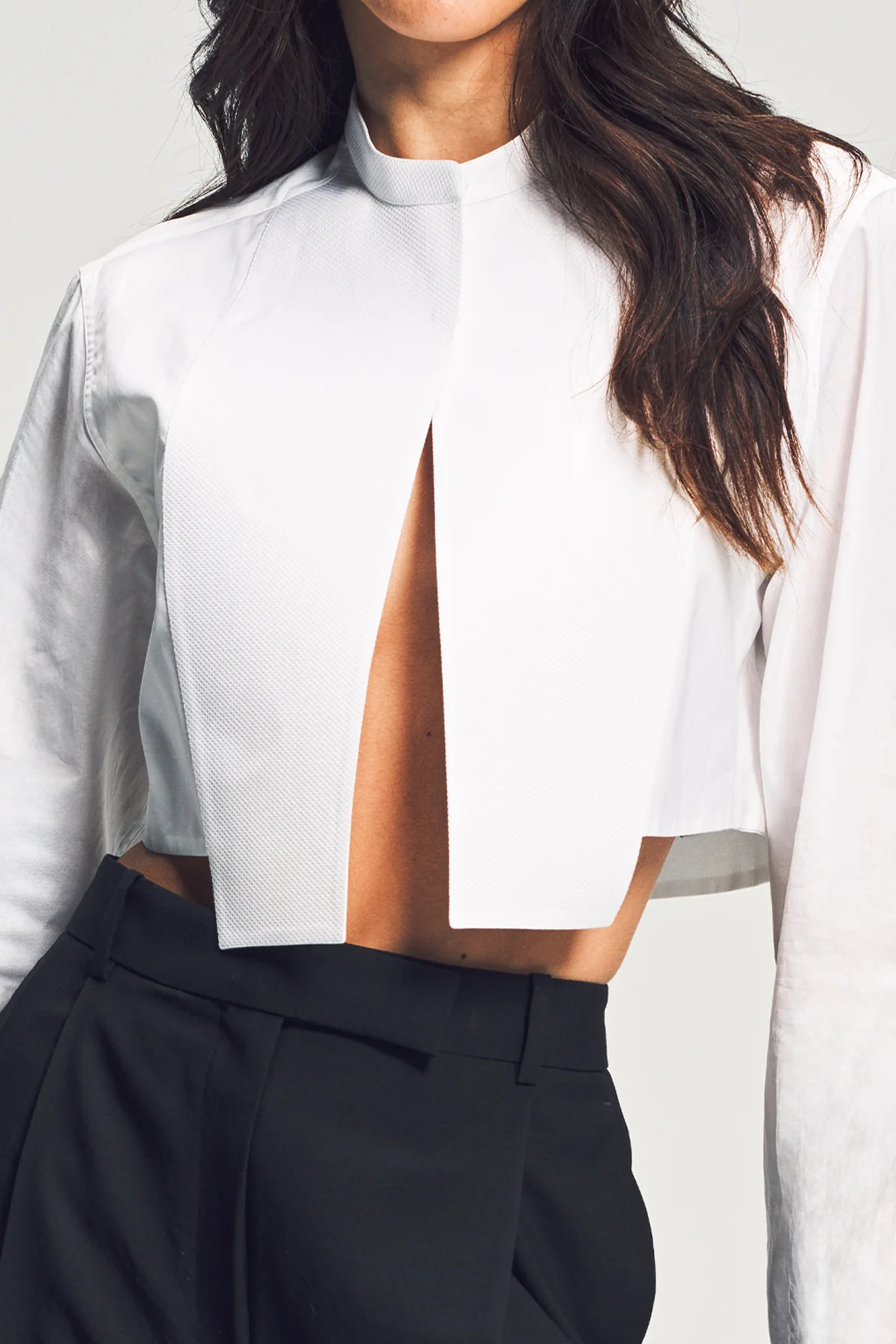 TOM FORD | COTTON VOILE CROPPED SHIRT - Image 5