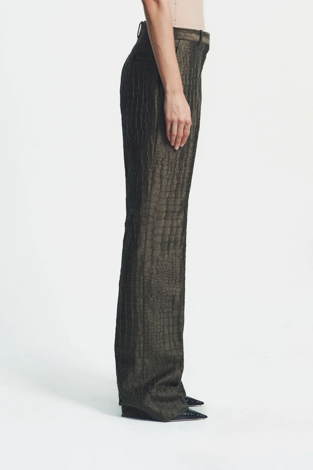 TOM FORD | CROCO JACQUARD TAILORED STRAIGHT PANTS - Image 5