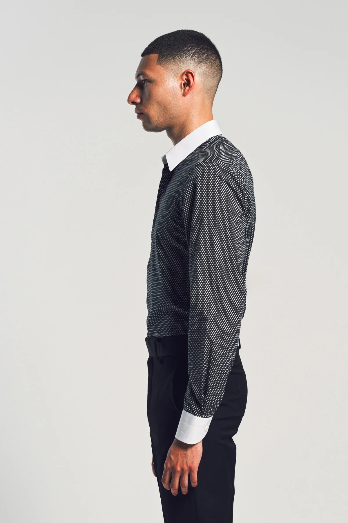 TOM FORD | DIAMOND PRINT COTTON CLASSIC FIT SHIRT - Image 3