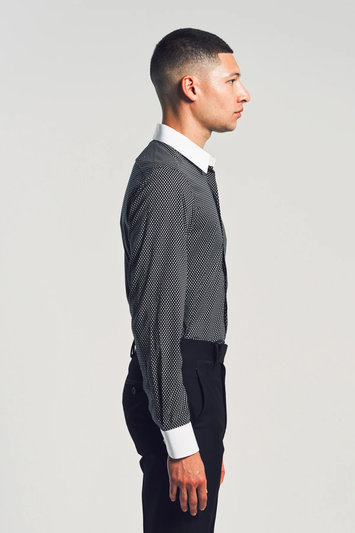 TOM FORD | DIAMOND PRINT COTTON CLASSIC FIT SHIRT - Image 5