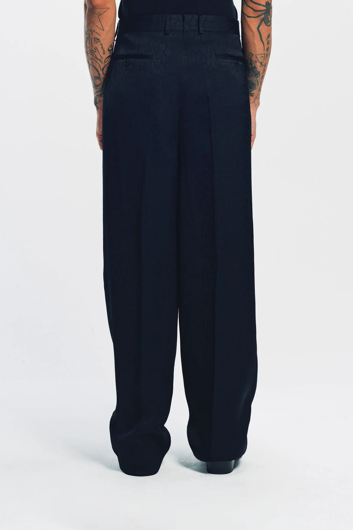TOM FORD | GATOR JACQUARD PLEATED TROUSERS - Image 4