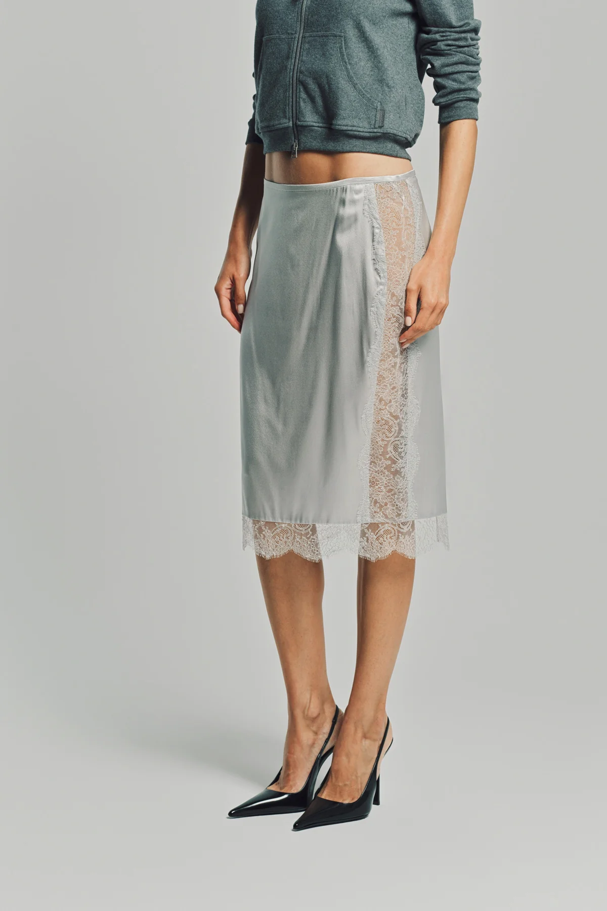 TOM FORD | KNEE-LENGTH SKIRT WITH LACE INSERTS - Image 3