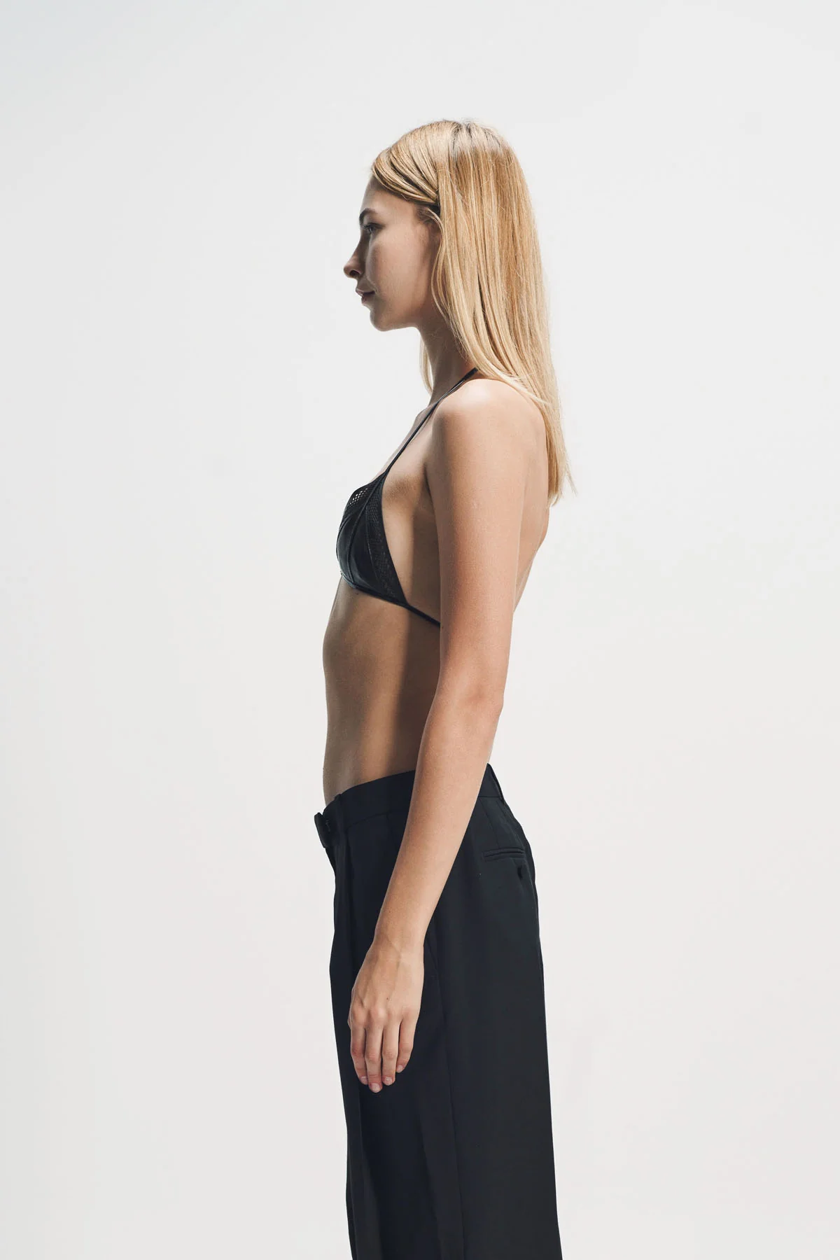 Tom Ford | Leather and Fine Mesh Triangle Bra - Image 3