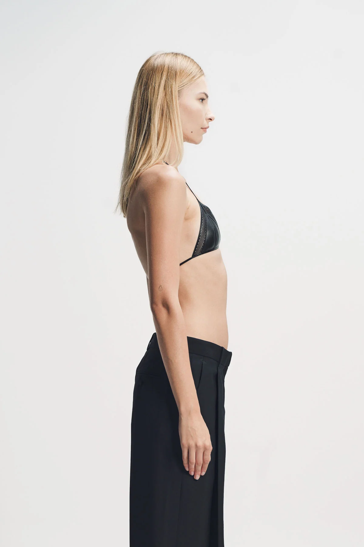 Tom Ford | Leather and Fine Mesh Triangle Bra - Image 5