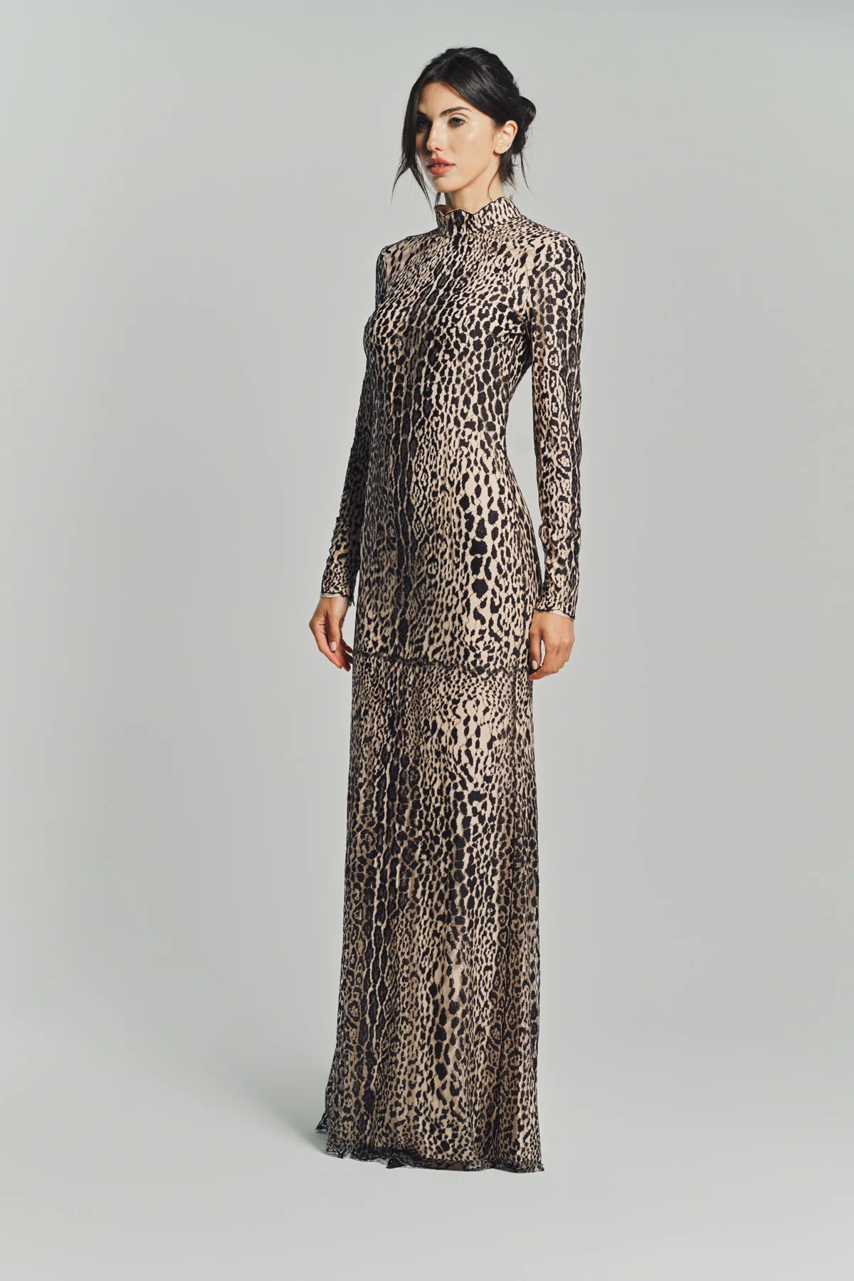 TOM FORD | LONG SLEEVE MOCK NECK EVENING DRESS - Image 3