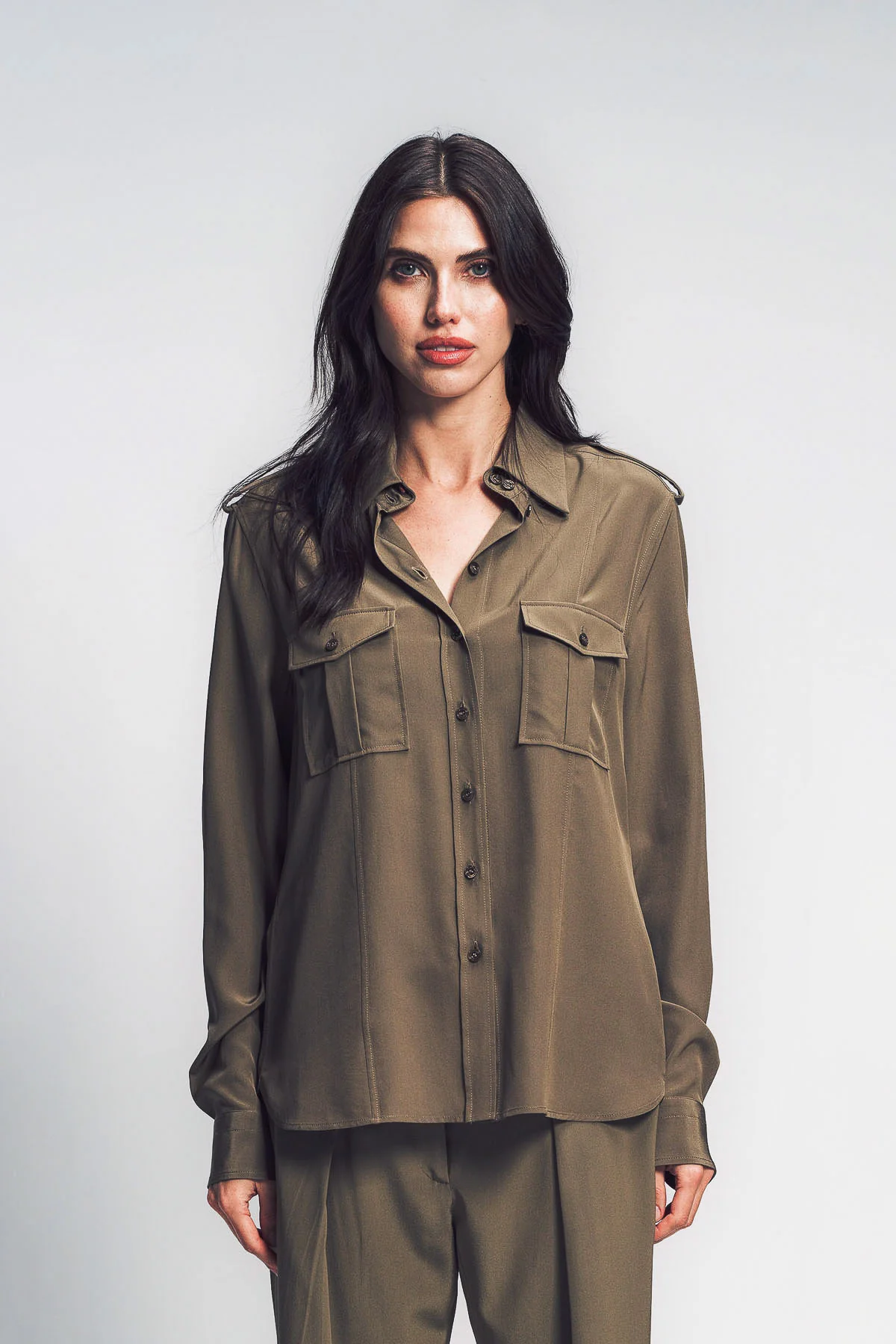 TOM FORD | MILITARY SHIRT WITH FRONT POCKETS - Image 2