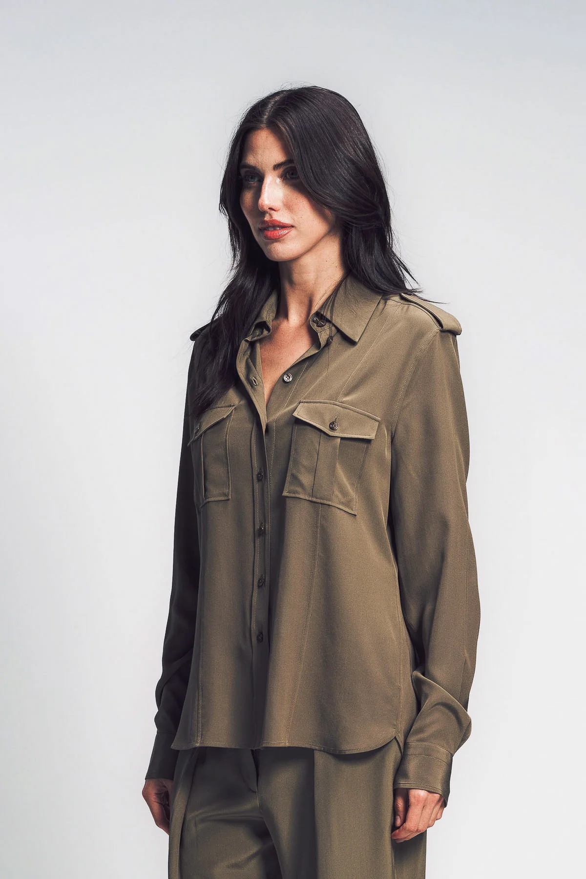 TOM FORD | MILITARY SHIRT WITH FRONT POCKETS - Image 3