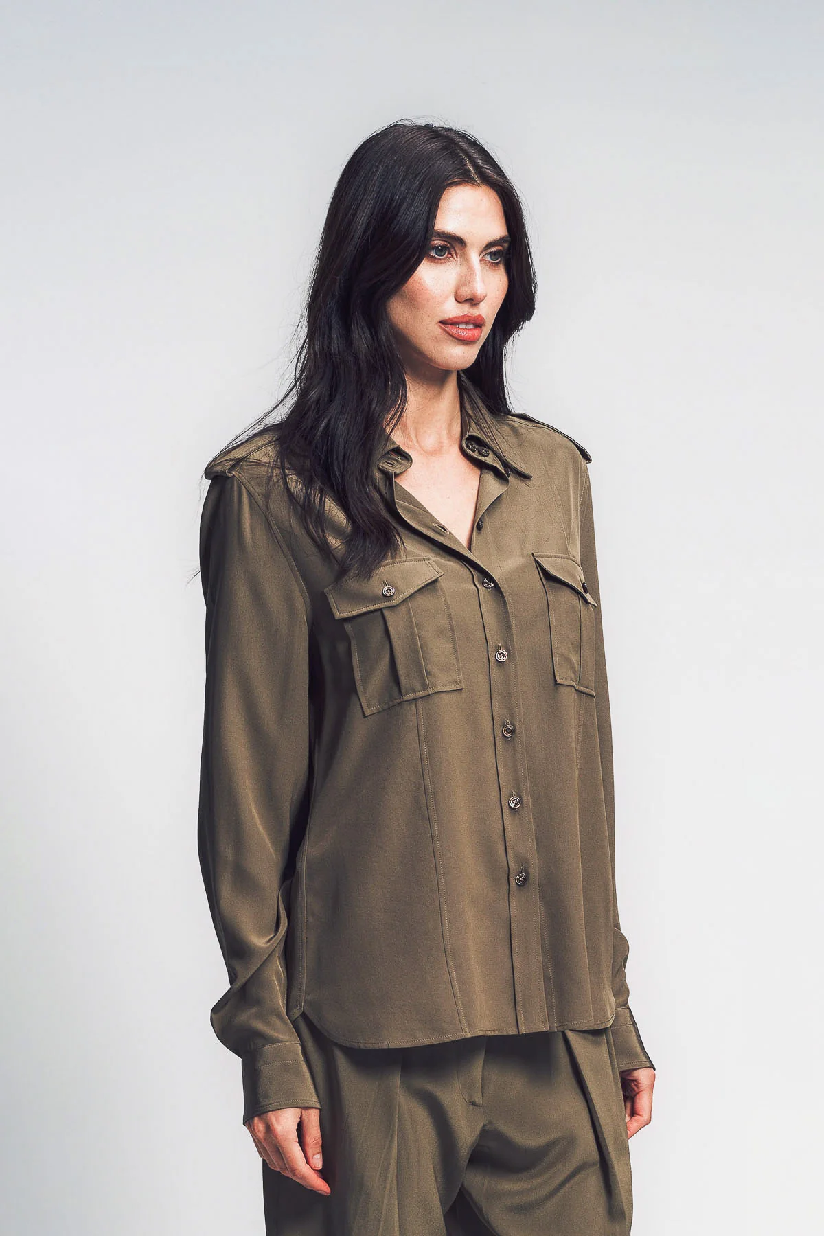 TOM FORD | MILITARY SHIRT WITH FRONT POCKETS - Image 5