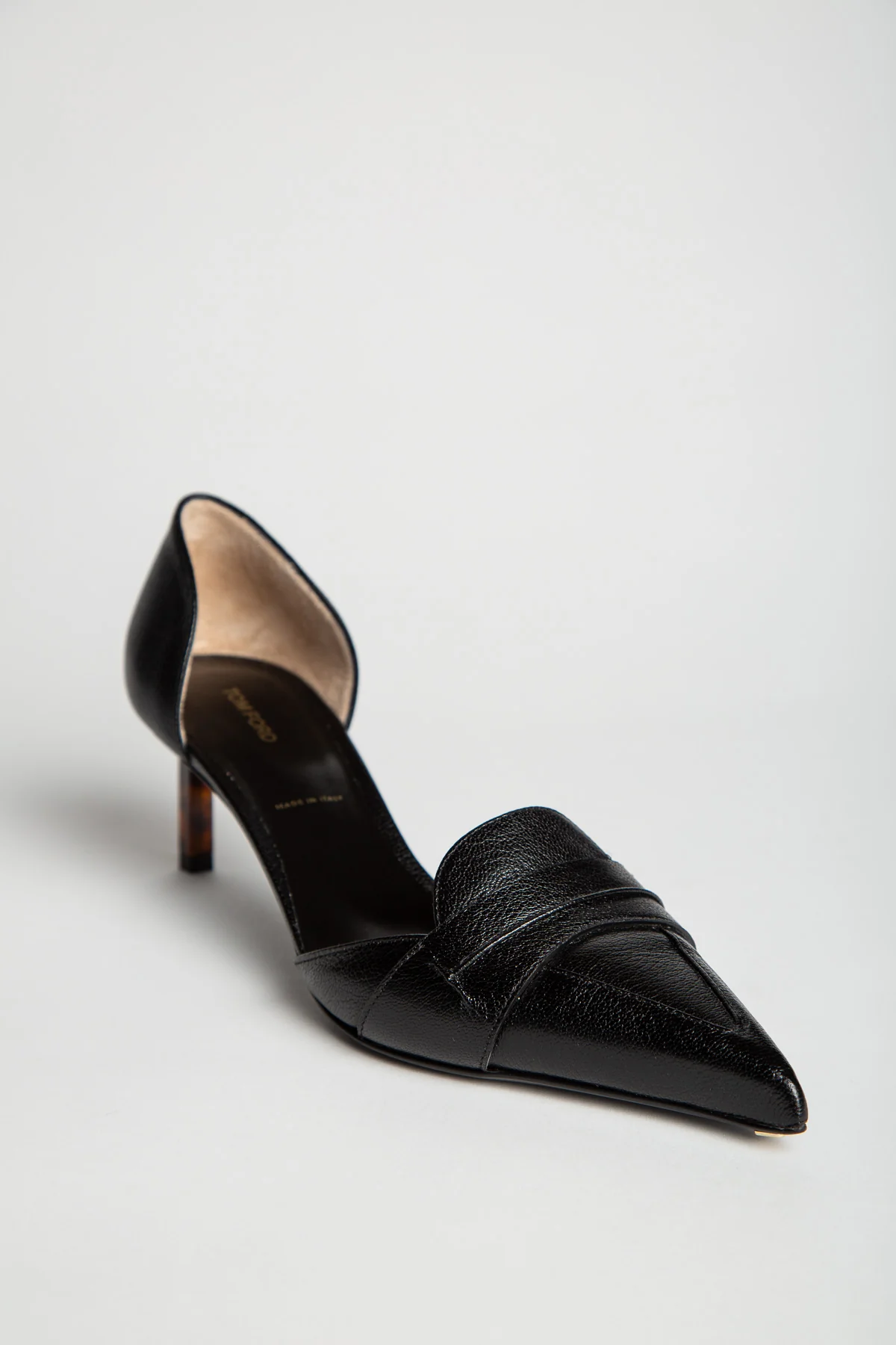 TOM FORD | SUPPLE GRAIN LEATHER EVA D'ORSAY PUMPS - Image 3