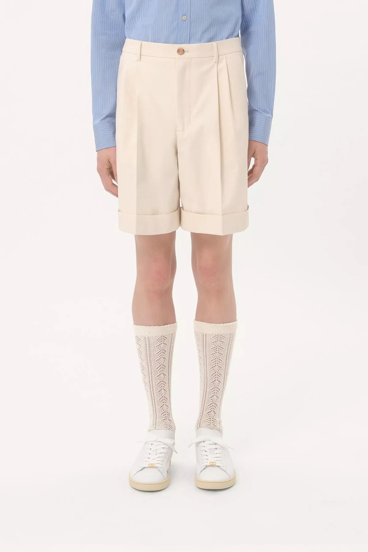 VALENTINO | COTTON CANVAS CUFFED BERMUDA SHORT - Image 2