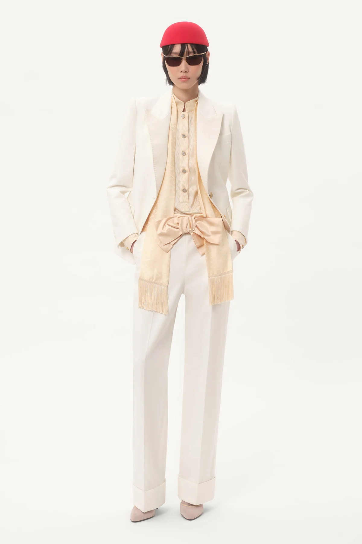 VALENTINO | DIAGONAL COTTON PANTS