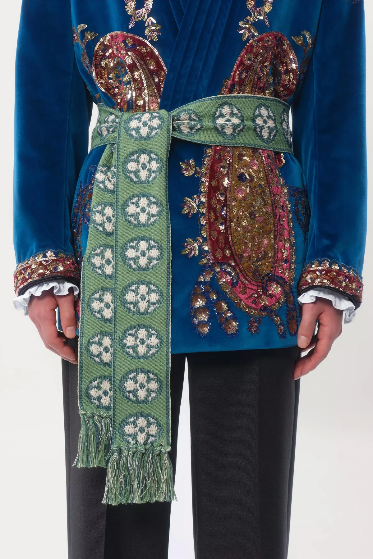 VALENTINO GARAVANI | ANTIBES COTTON SCARF WITH FRINGE - Image 3