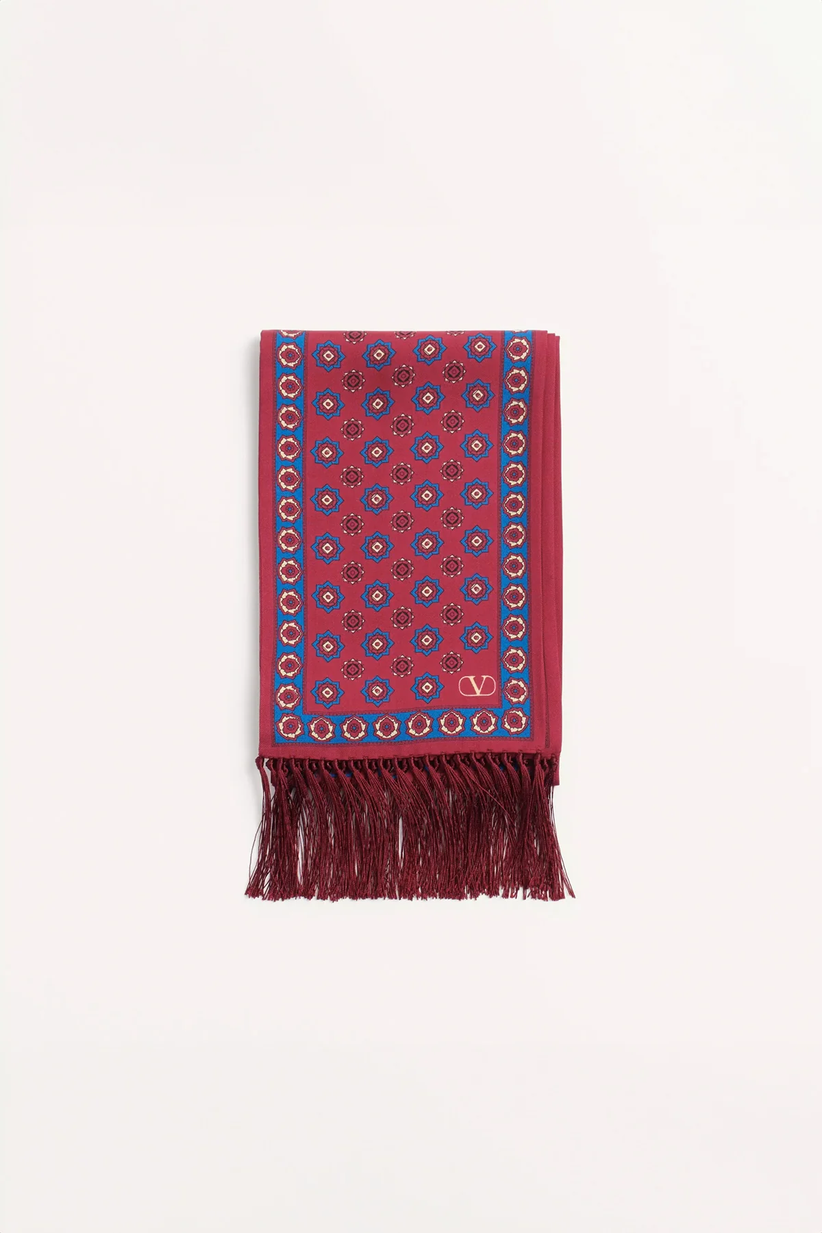 VALENTINO GARAVANI | CHAMBER SILK BANDEAU SCARF WITH FRINGE - Image 5