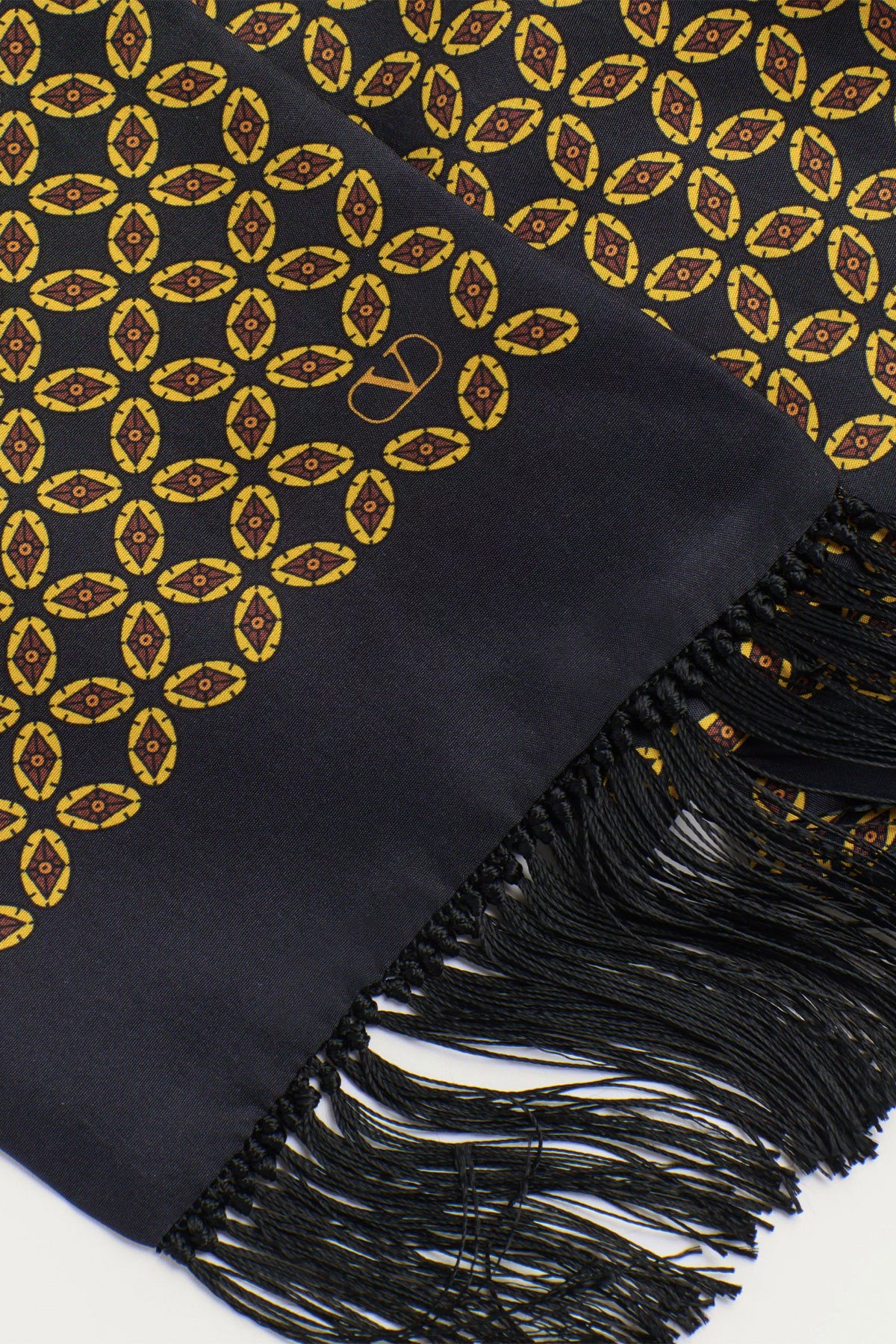VALENTINO GARAVANI | CHAMBER SILK BANDEAU SCARF WITH FRINGE - Image 3