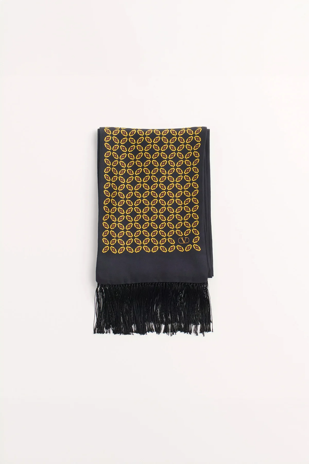 VALENTINO GARAVANI | CHAMBER SILK BANDEAU SCARF WITH FRINGE - Image 4