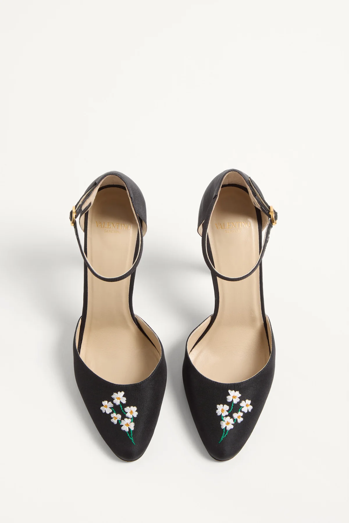 VALENTINO GARAVANI | EMBROIDERED ANKLE STRAP HEELS - Image 4
