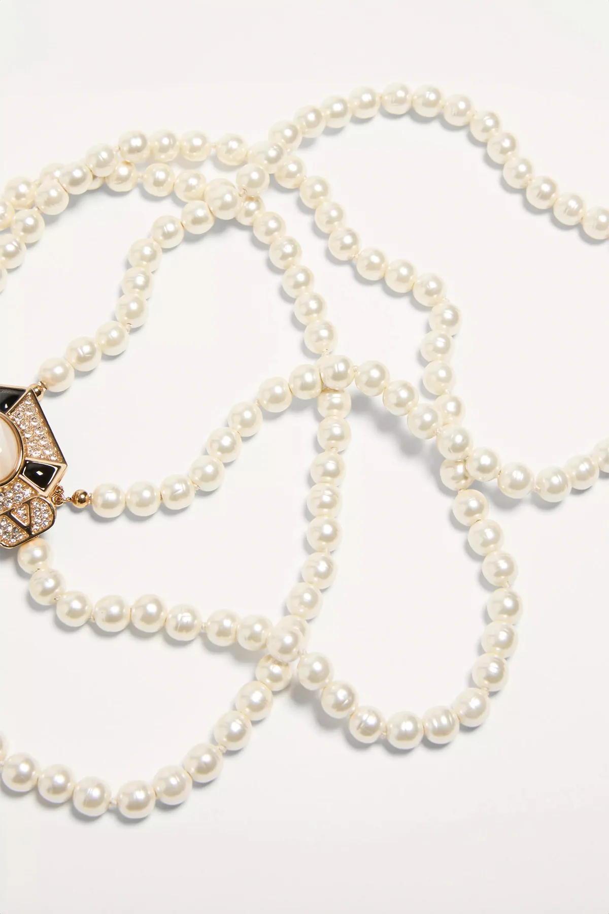 VALENTINO GARAVANI | PAS PLUS NECKLACE IN METAL, ENAMEL, RESIN, PEARLS AND SWAROVSKI® CRYSTALS - Image 5