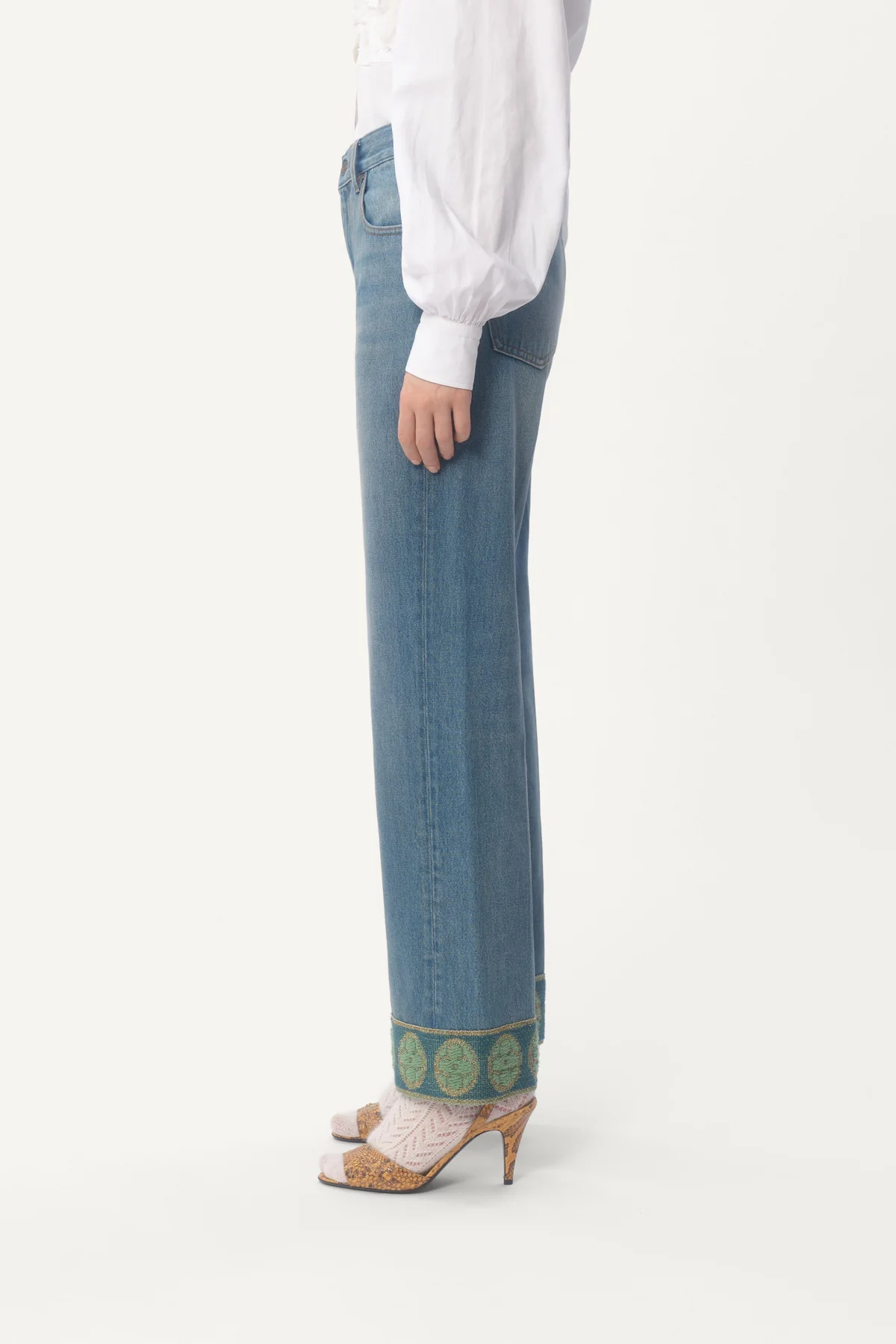 VALENTINO | JACQUARD TRIM JEANS - Image 3
