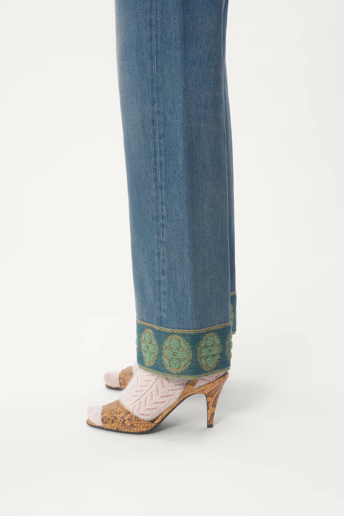 VALENTINO | JACQUARD TRIM JEANS - Image 5