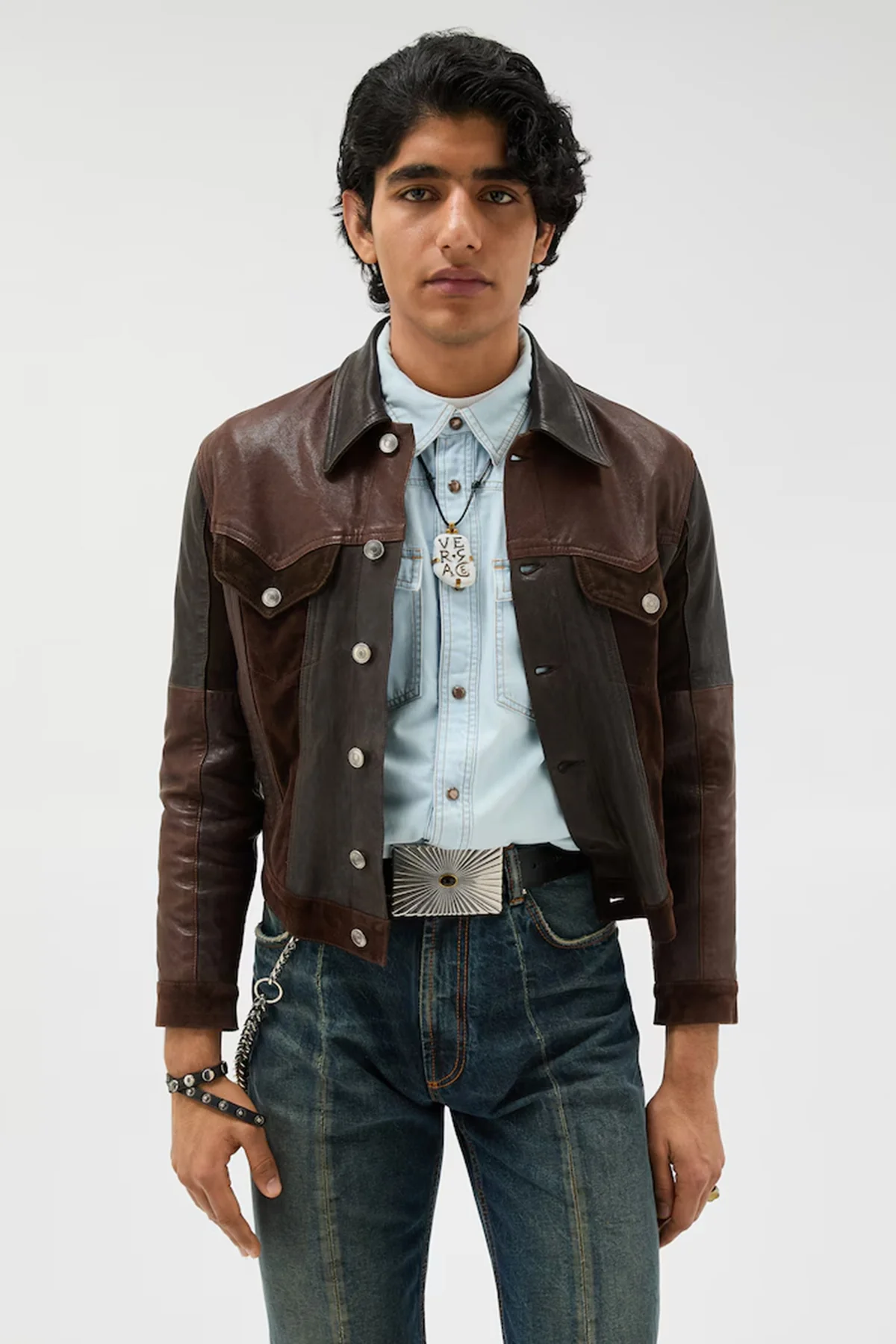 VERSACE | LEATHER BLOUSON - Image 2
