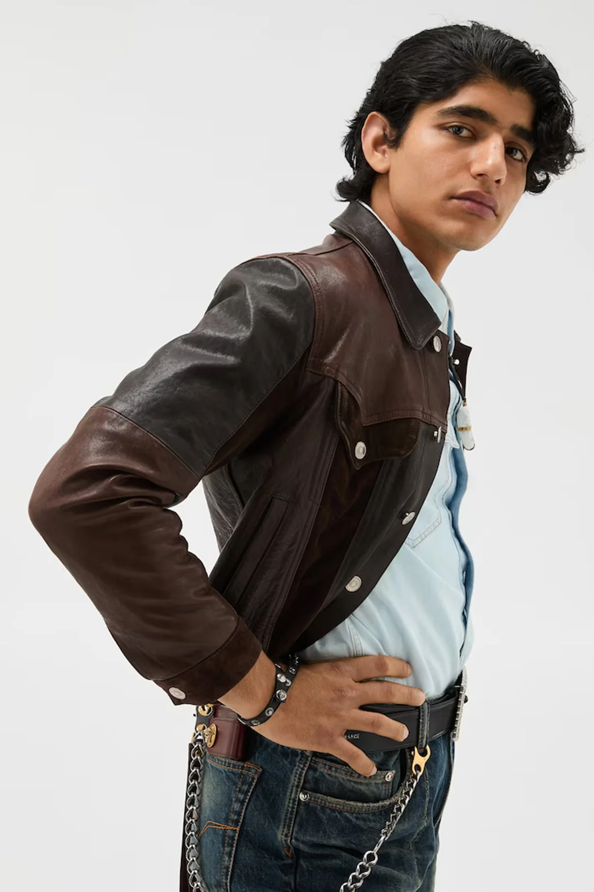 VERSACE | LEATHER BLOUSON - Image 4