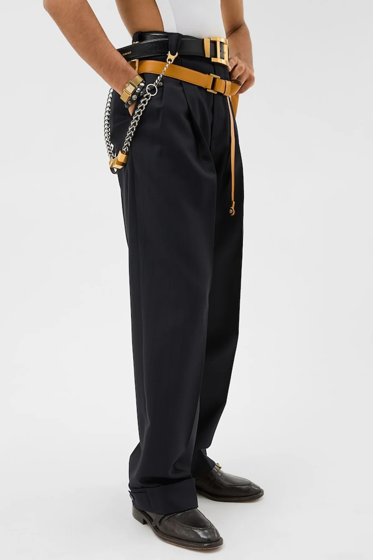 VERSACE | PINSTRIPE TROUSERS - Image 4