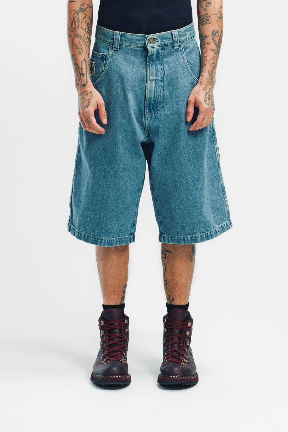 VETEMENTS | BIKER DENIM SHORTS - Image 3