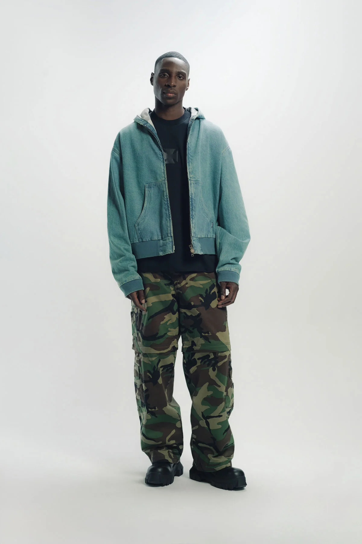 VETEMENTS | HOODED WORKWEAR DENIM JACKET