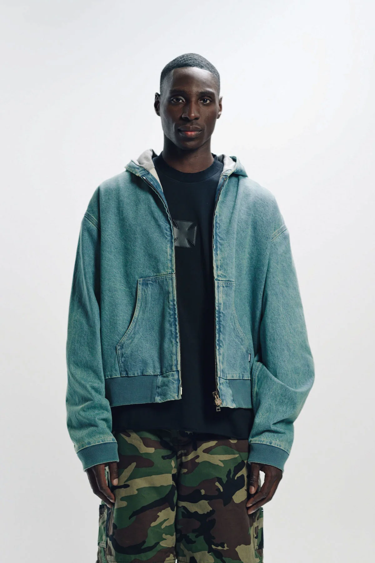 VETEMENTS | HOODED WORKWEAR DENIM JACKET - Image 2