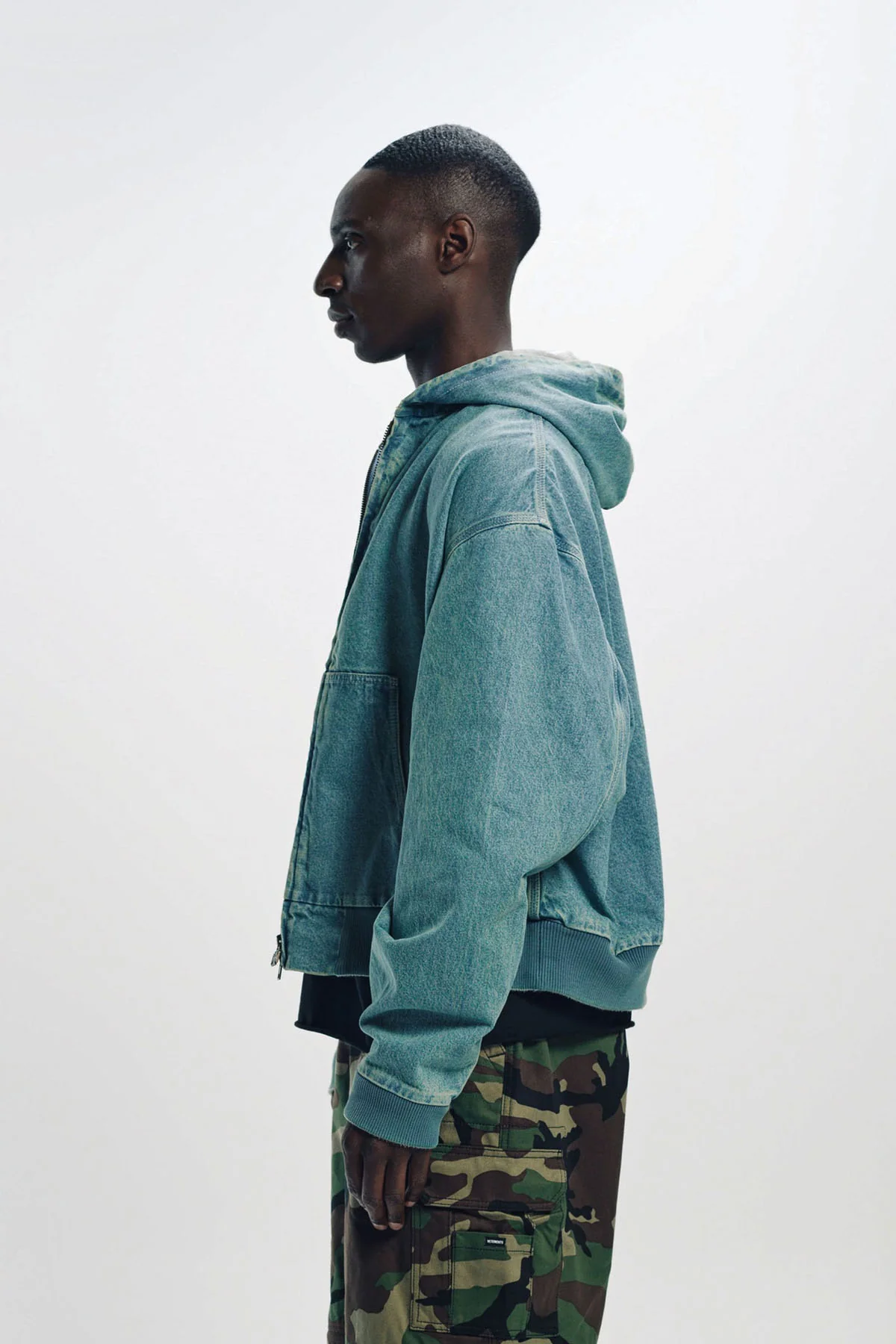 VETEMENTS | HOODED WORKWEAR DENIM JACKET - Image 3