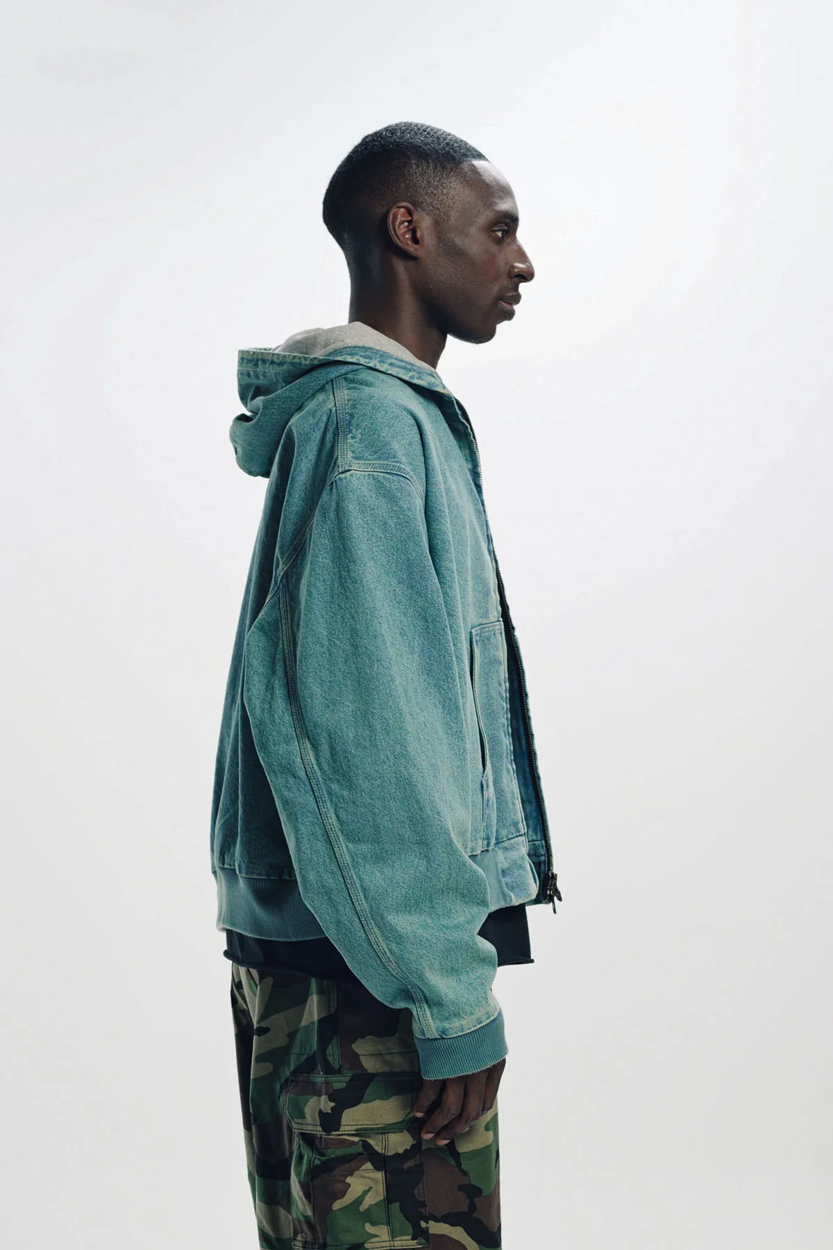 VETEMENTS | HOODED WORKWEAR DENIM JACKET - Image 5