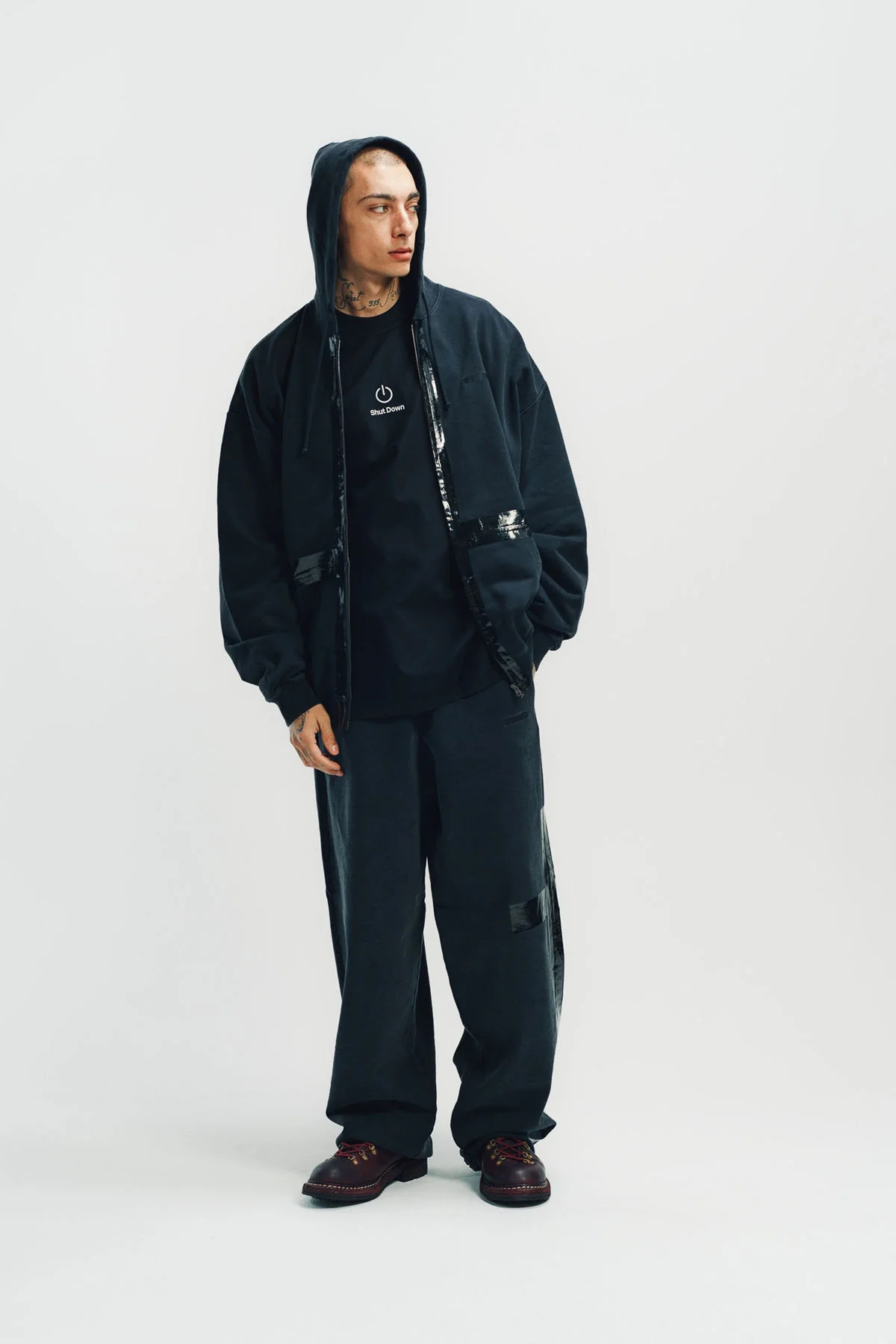VETEMENTS | TAPED ZIP-UP HOODIE