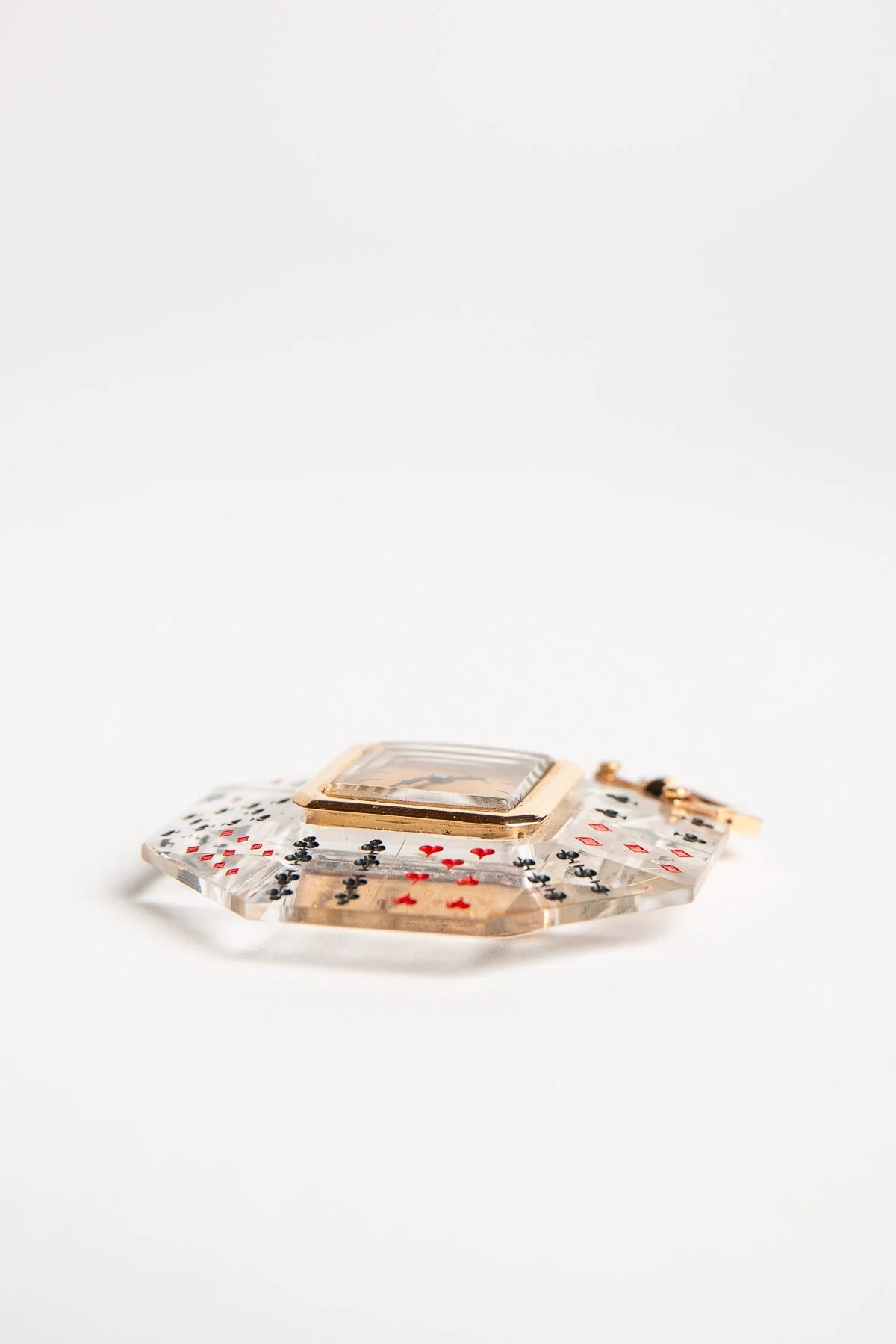 WALSER WALD | 1960'S CRYSTAL DECK OF CARDS WATCH PENDANT - Image 3