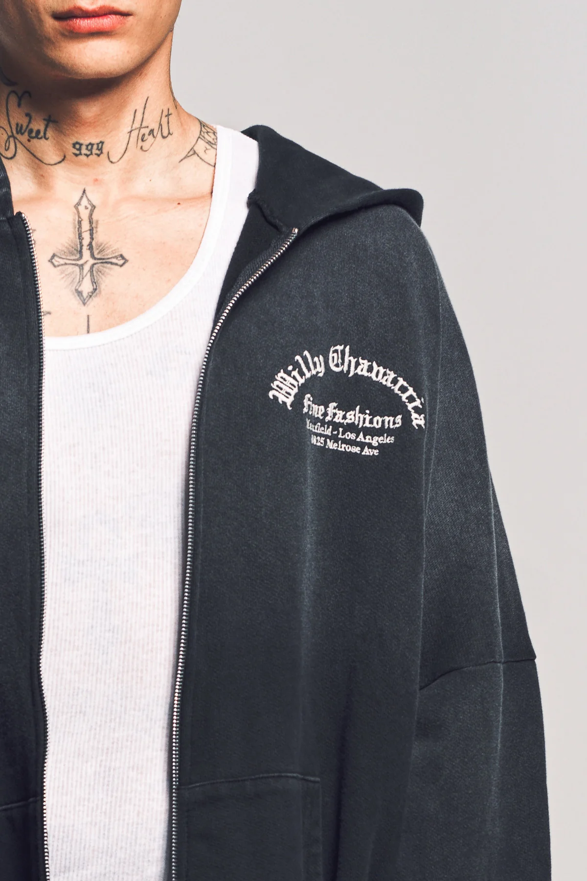 WILLY CHAVARRIA | MAXFIELD FINE FASHIONS HOOLIGAN ZIP-UP HOODIE - Image 5