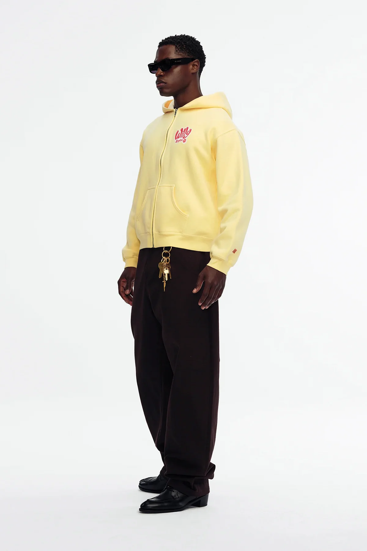 WILLY CHAVARRIA | WILLY ROPITA SHRUNKEN ZIP-THROUGH HOODIE - Image 2