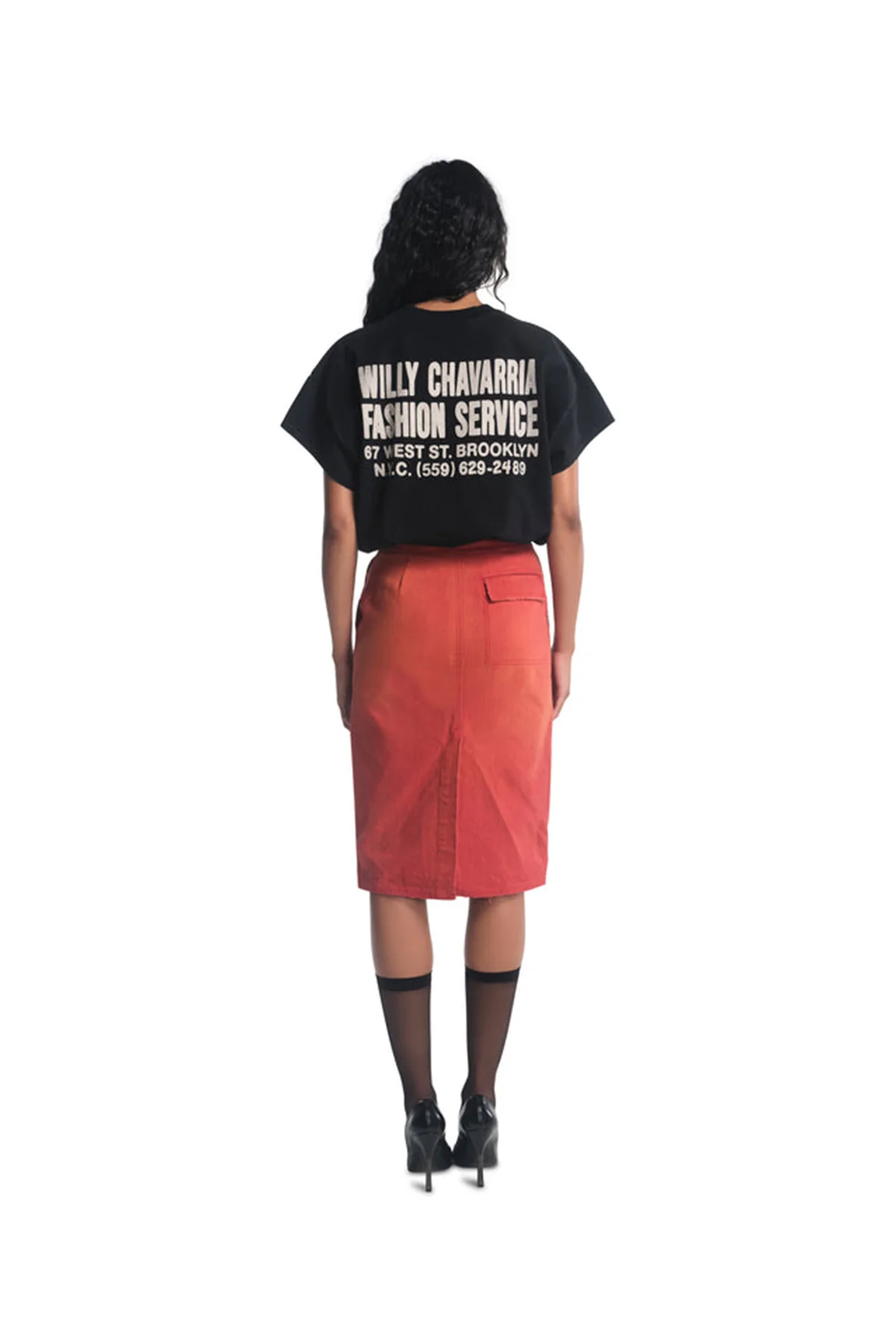 WILLY CHAVARRIA | WORKWEAR ZIPPED SKIRT - Image 8