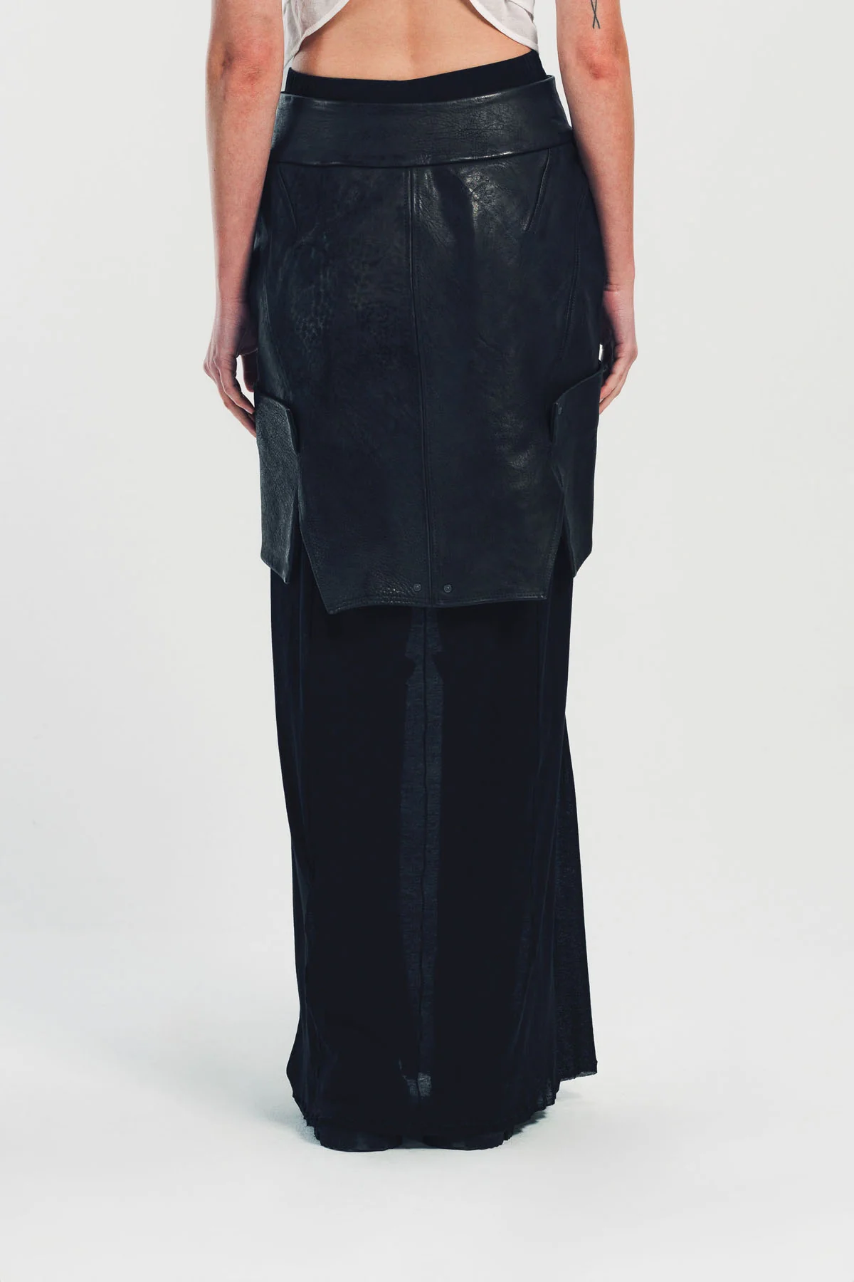 YEHUAFAN | HORSEHIDE MAXI SKIRT - Image 4