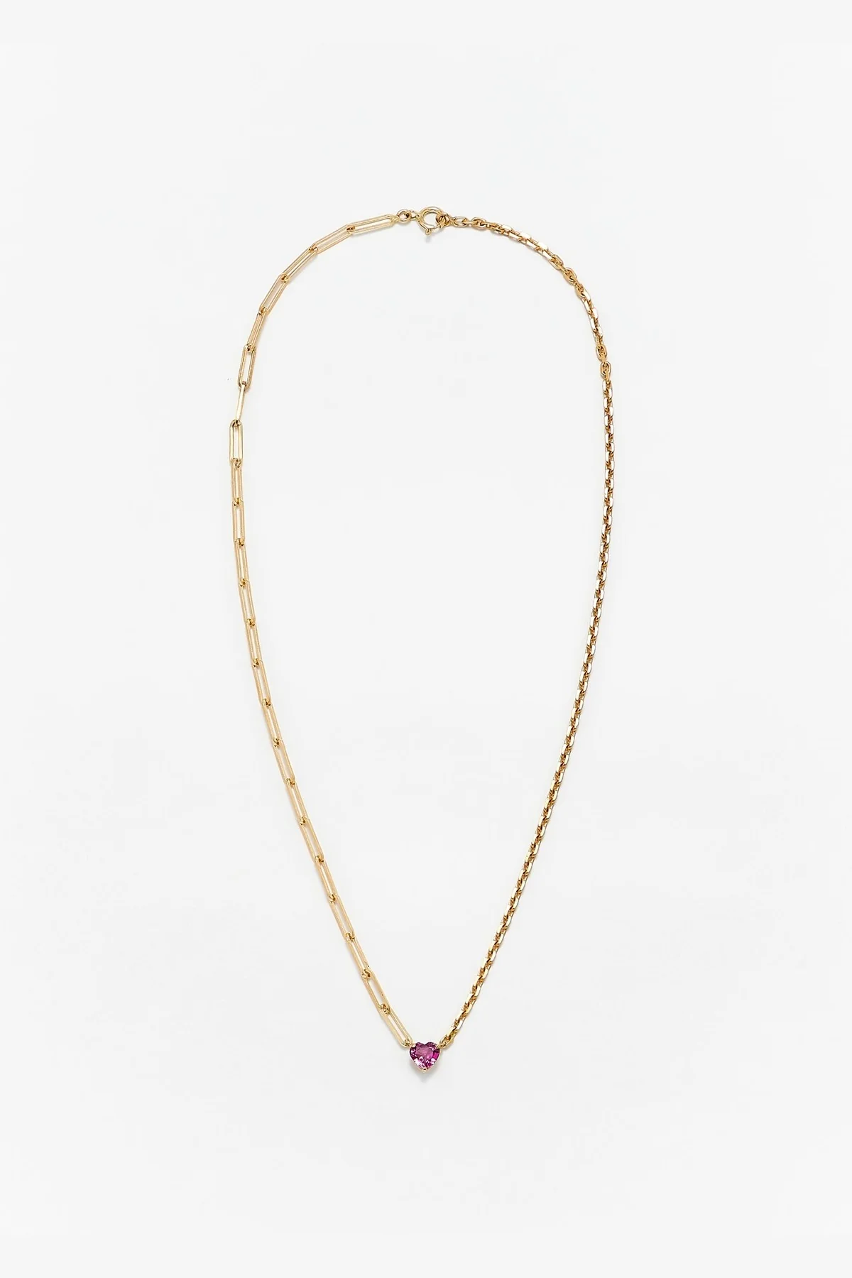 YVONNE LÉON | SOLITAIRE RHODOLITE NECKLACE - Image 4