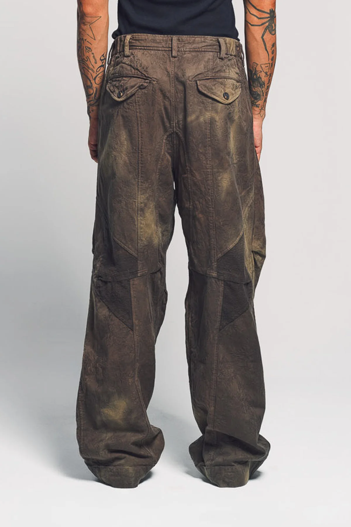 ZIGGY CHEN | JACQUARD PATCHWORK TROUSERS - Image 4