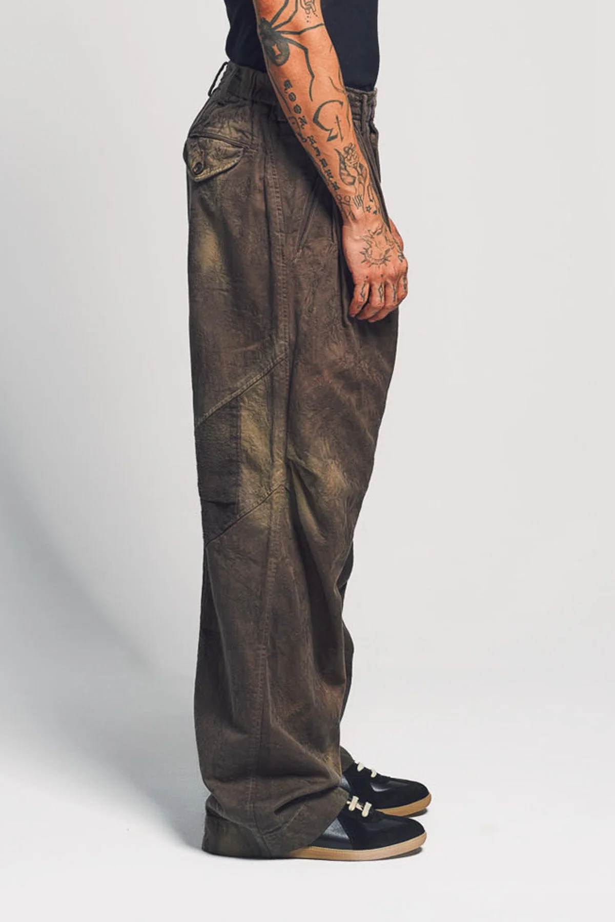 ZIGGY CHEN | JACQUARD PATCHWORK TROUSERS - Image 5