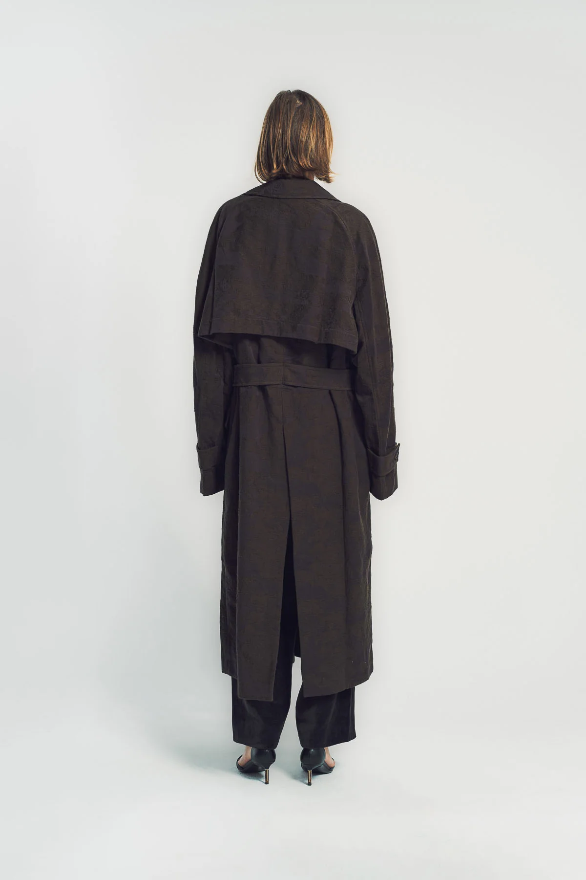 ZIGGY CHEN | JACQUARD TRENCH COAT - Image 4