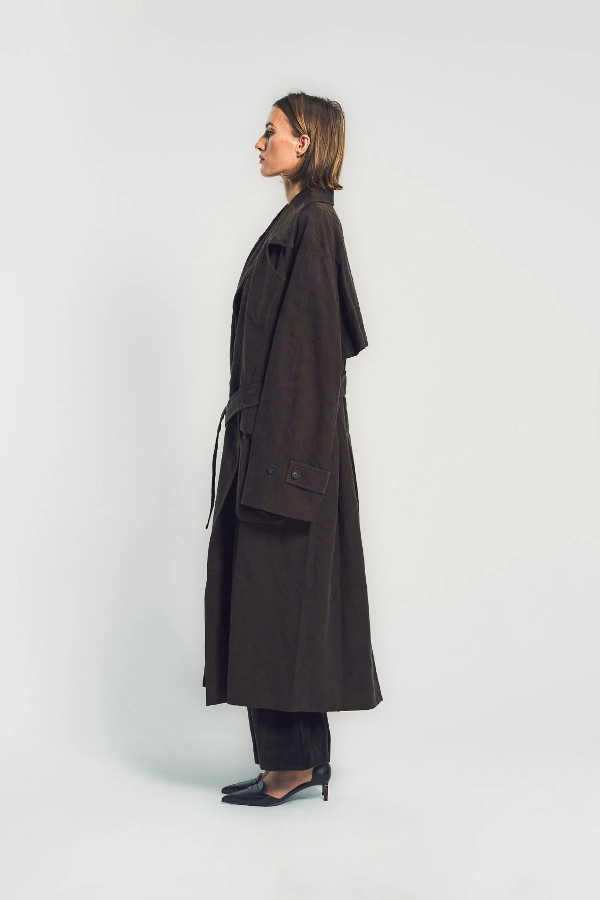 ZIGGY CHEN | JACQUARD TRENCH COAT - Image 5
