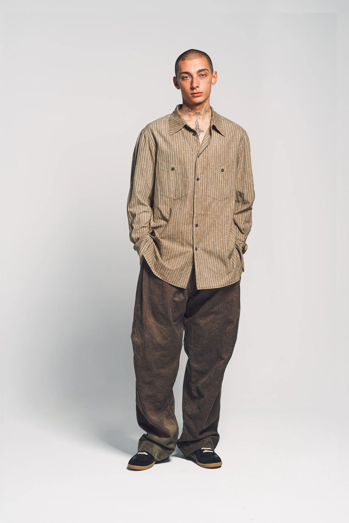 ZIGGY CHEN | SPREAD STRIPE LONG SLEEVE SHIRT