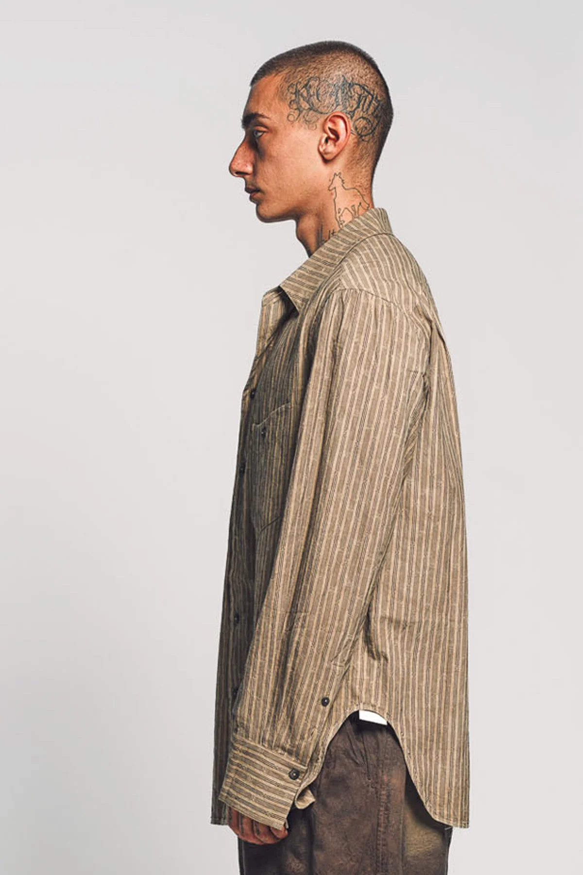 ZIGGY CHEN | SPREAD STRIPE LONG SLEEVE SHIRT - Image 3