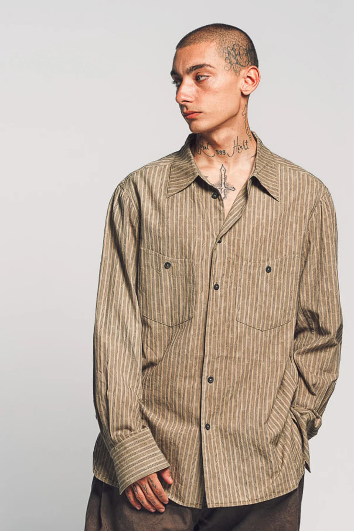 ZIGGY CHEN | SPREAD STRIPE LONG SLEEVE SHIRT - Image 5
